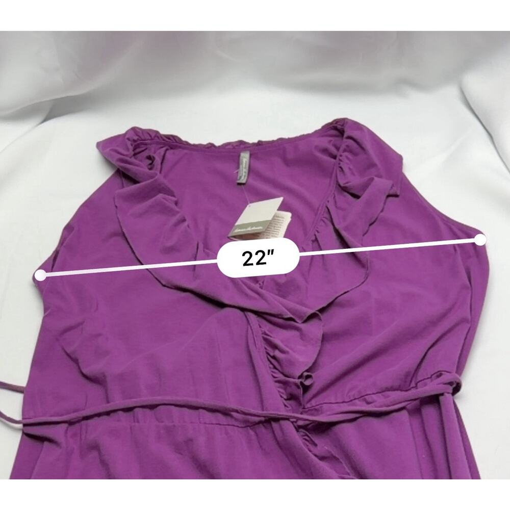 Hanna Andersson Bright Purple Ruffle Wrap Dress Women’s Large Midi NWT $88 - Picture 10 of 13